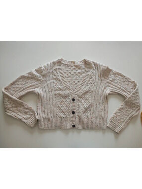 Talbots Beige Knit Cardigan Size S